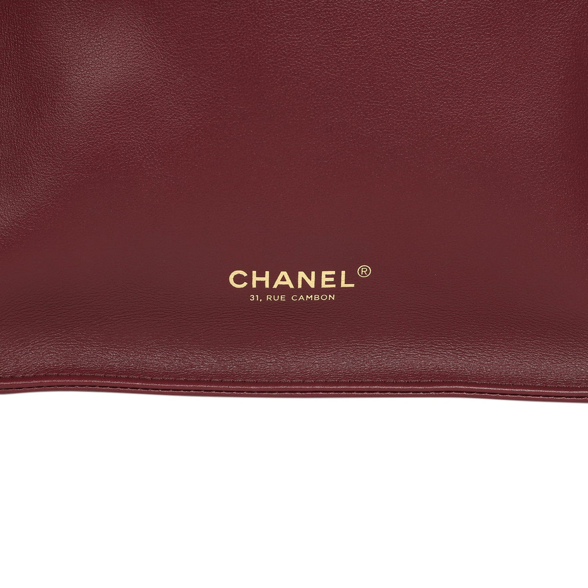 Chanel Small "Grocery Bag" with Chain Dark Burgundy Calfskin Gold Hardware
