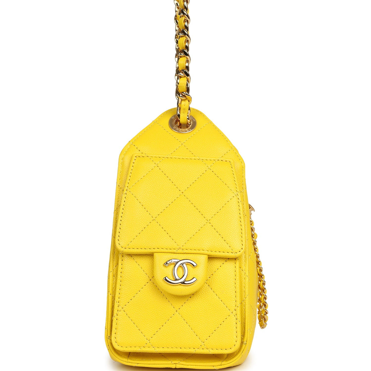 Chanel Mini 25 Hobo Bag Yellow Caviar Gold Hardware