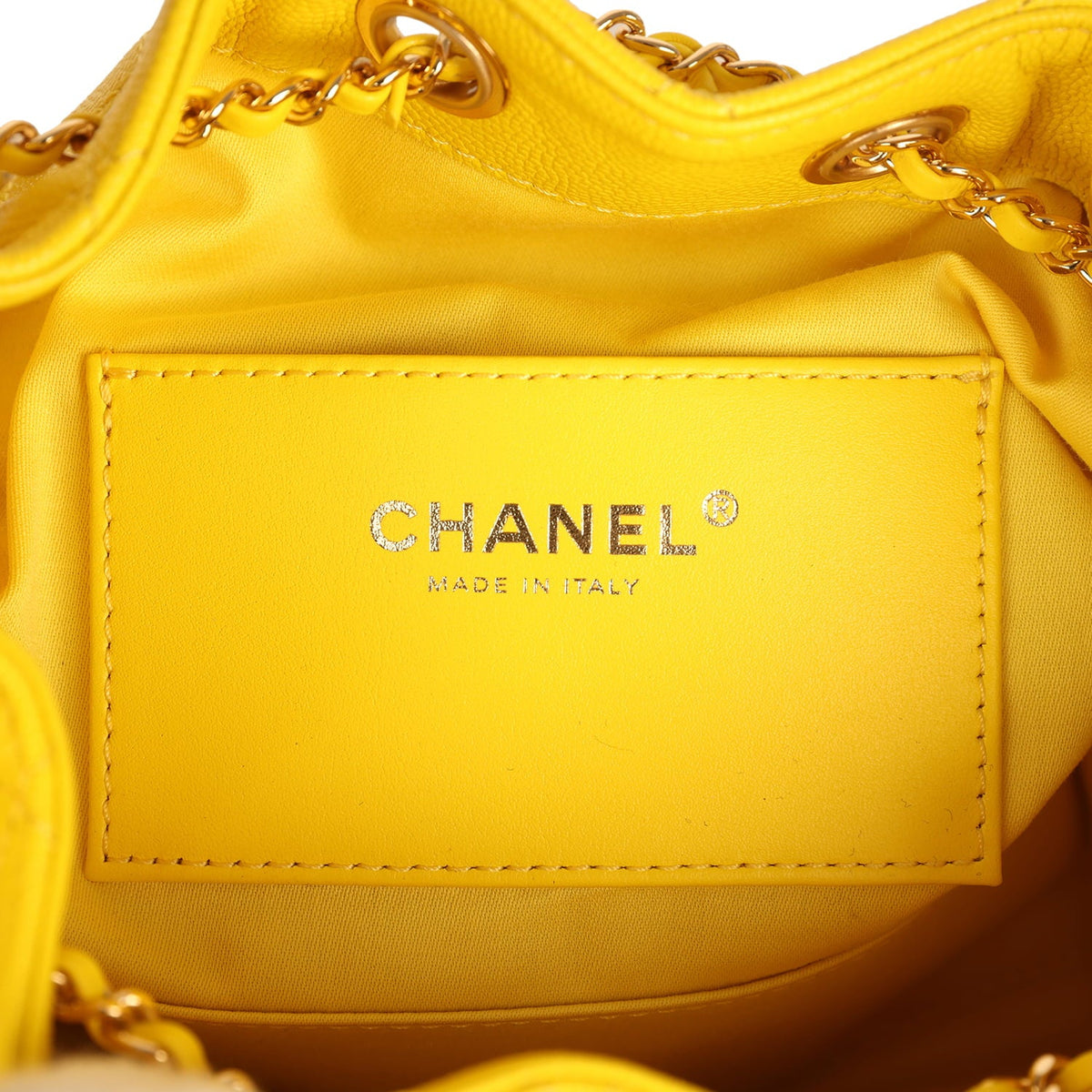 Chanel Mini 25 Hobo Bag Yellow Caviar Gold Hardware