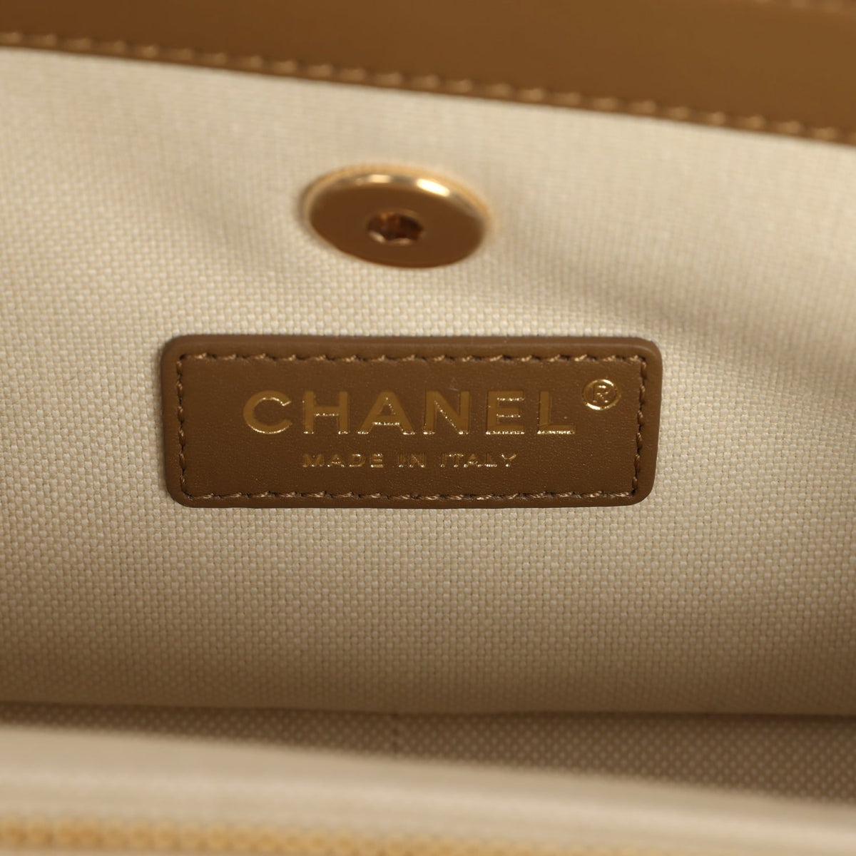 Chanel Medium "Eyes on You" Flap Bag Beige Suede Gold Hardware