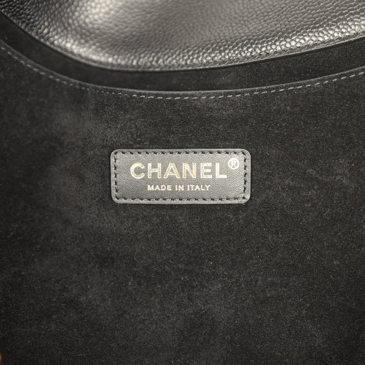Chanel Maxi Shopping Bag Black Grained Calfskin Gold Hardware