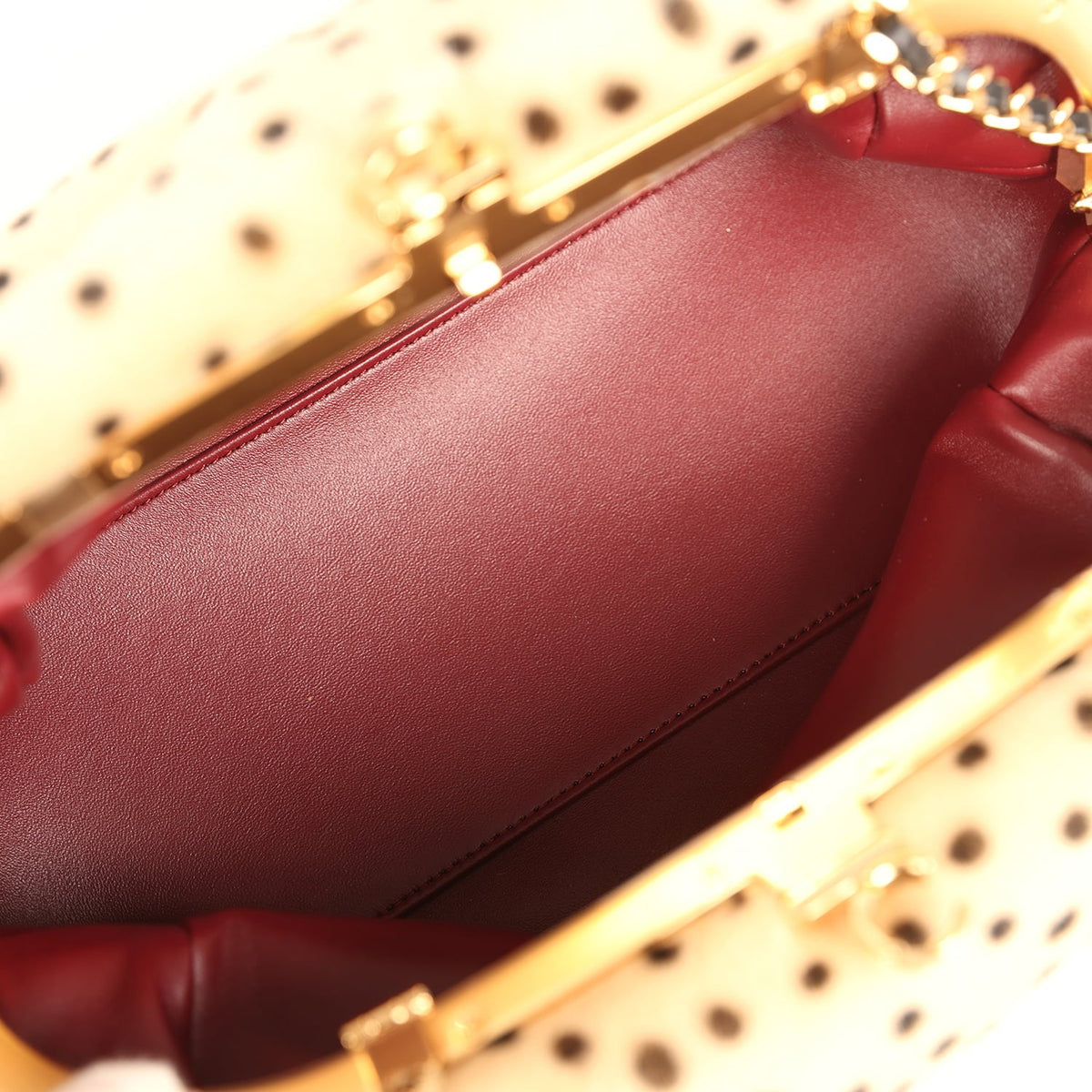 Chanel Large "Cheetah Print" Clutch with Chain Beige Calf Hair, Black Leather Gold Hardware