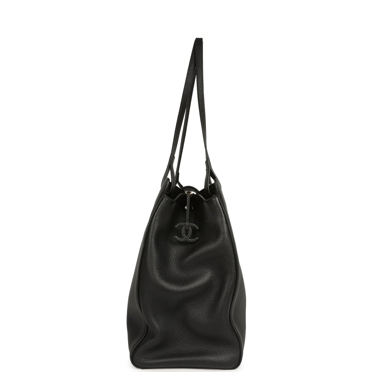 Chanel XXL "It Girl" Shopping Tote Black Grained Calfskin Gold Hardware