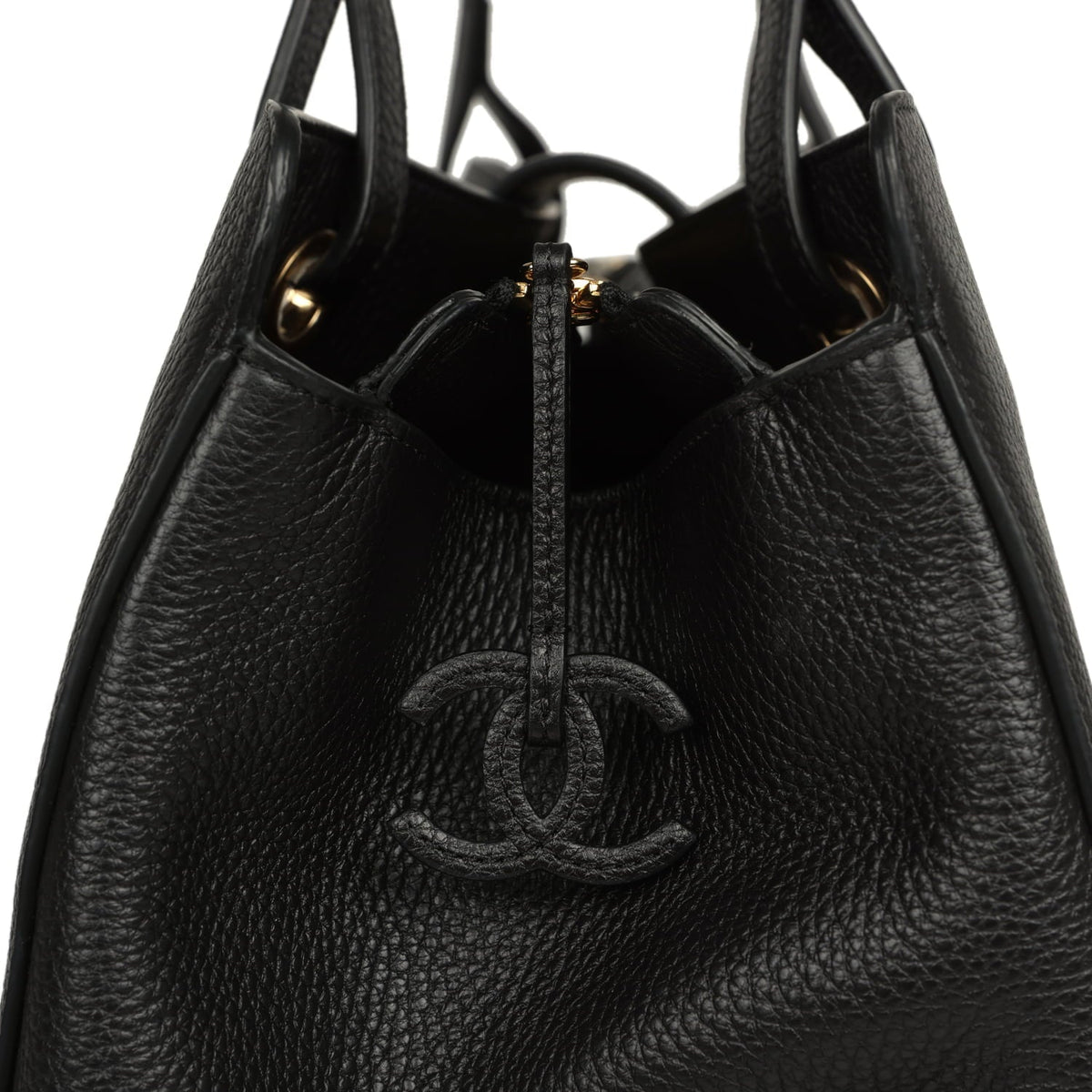 Chanel XXL "It Girl" Shopping Tote Black Grained Calfskin Gold Hardware