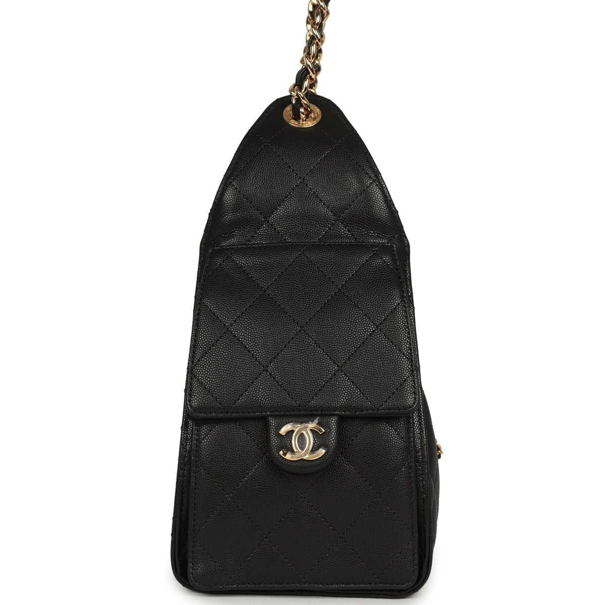 Chanel Small 25 Hobo Bag Black Caviar Gold Hardware