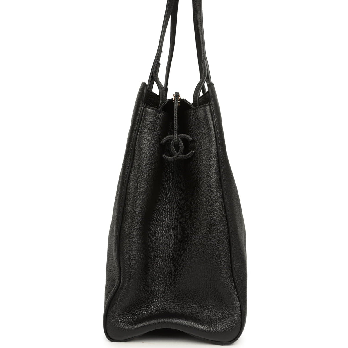 Chanel XXL "It Girl" Shopping Tote Black Grained Calfskin Gold Hardware