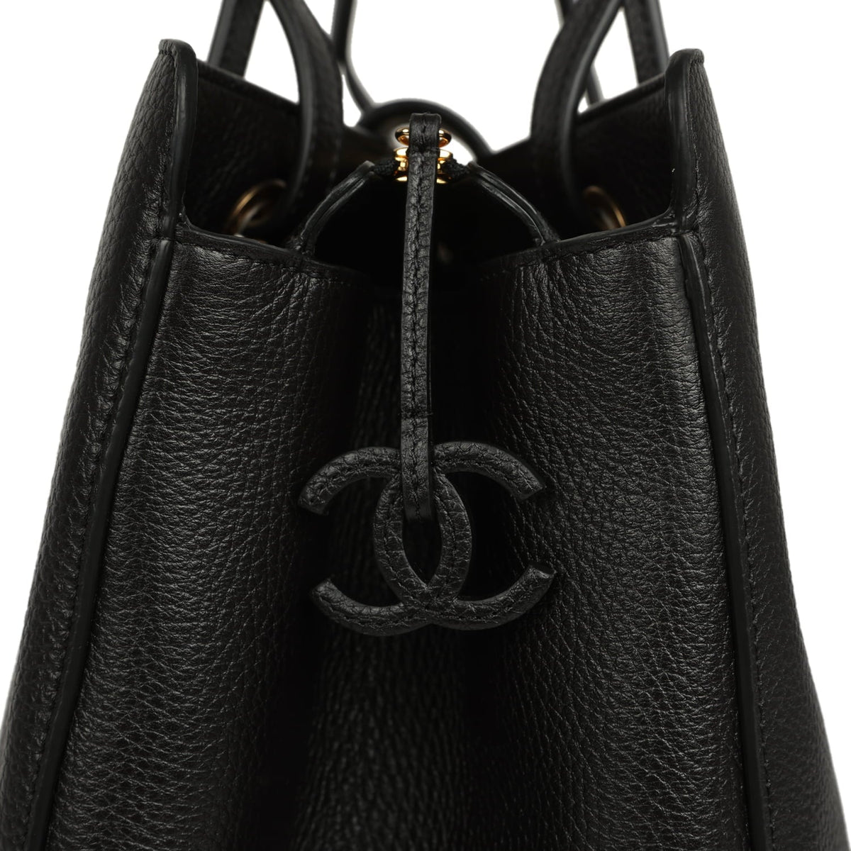 Chanel XXL "It Girl" Shopping Tote Black Grained Calfskin Gold Hardware