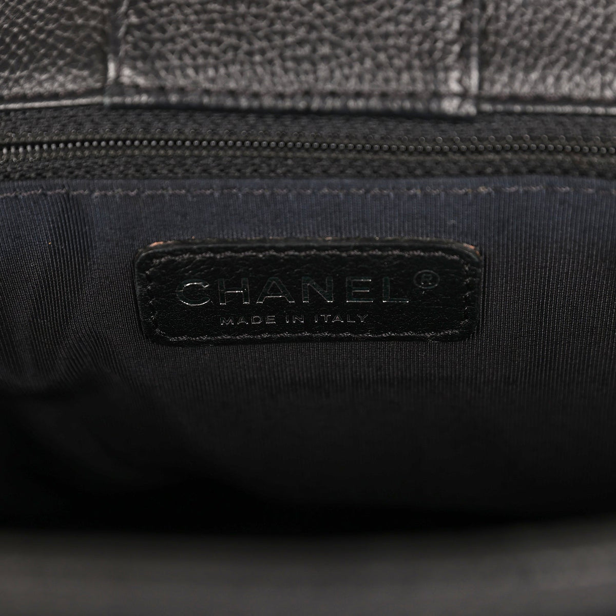 Pre-owned Chanel Large Executive Cerf Tote Bag Black Grained Calfskin Silver Hardware