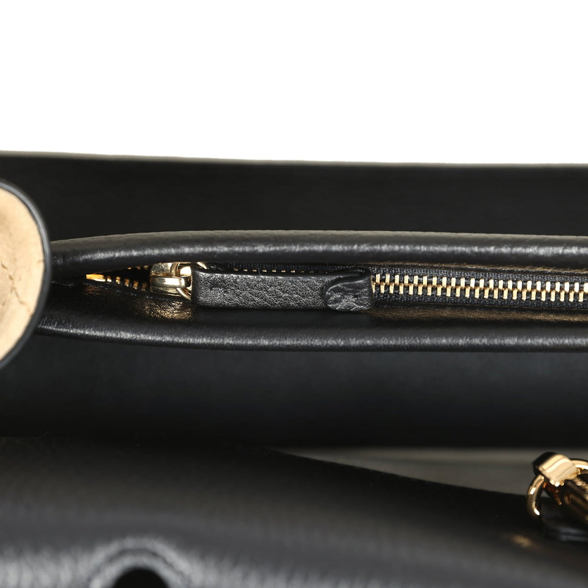 Chanel Small "Urban Essential" East West Shopping Tote Black Grained Calfskin and Beige Suede Gold Hardware