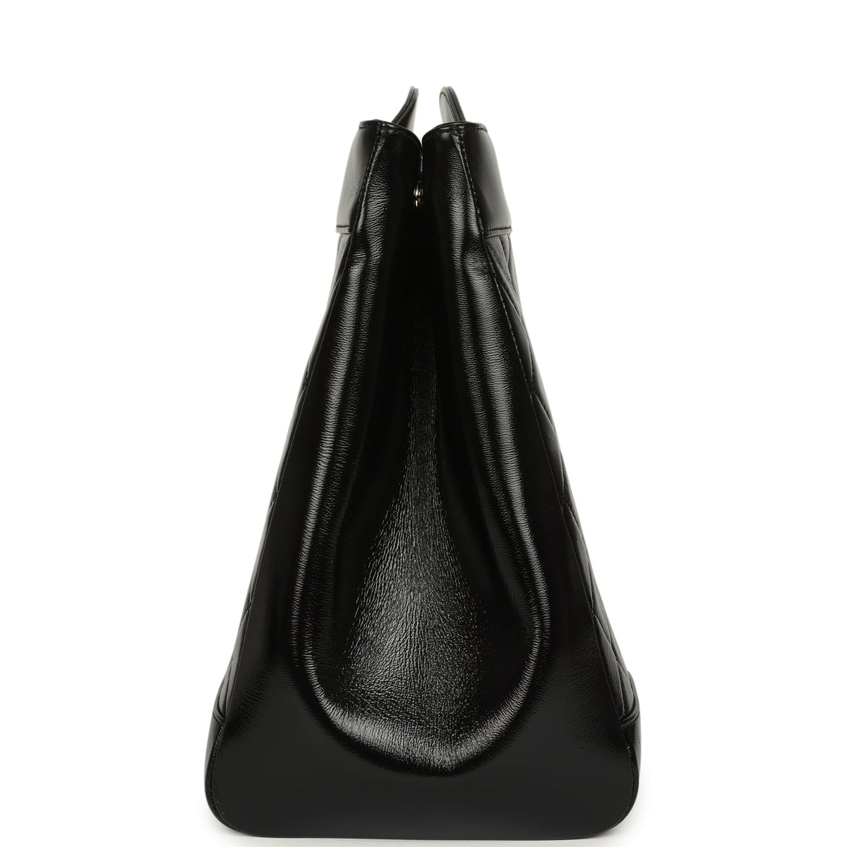 Chanel Large 31 Shopper Black Shiny Lambskin Light Gold Hardware