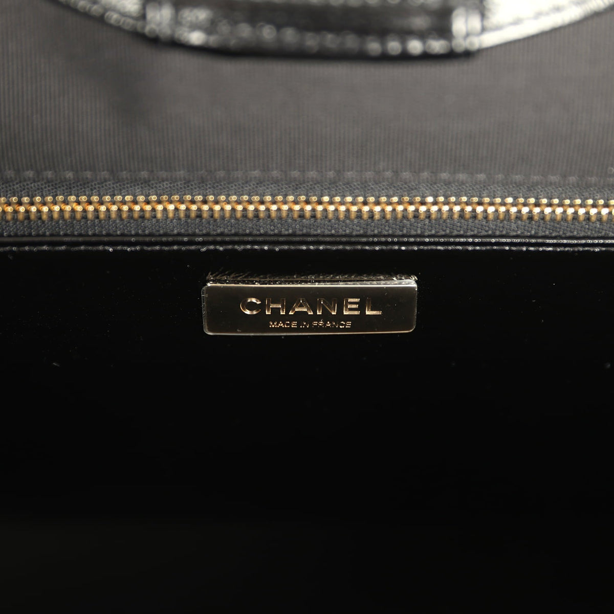 Chanel Large 31 Shopper Black Shiny Lambskin Light Gold Hardware