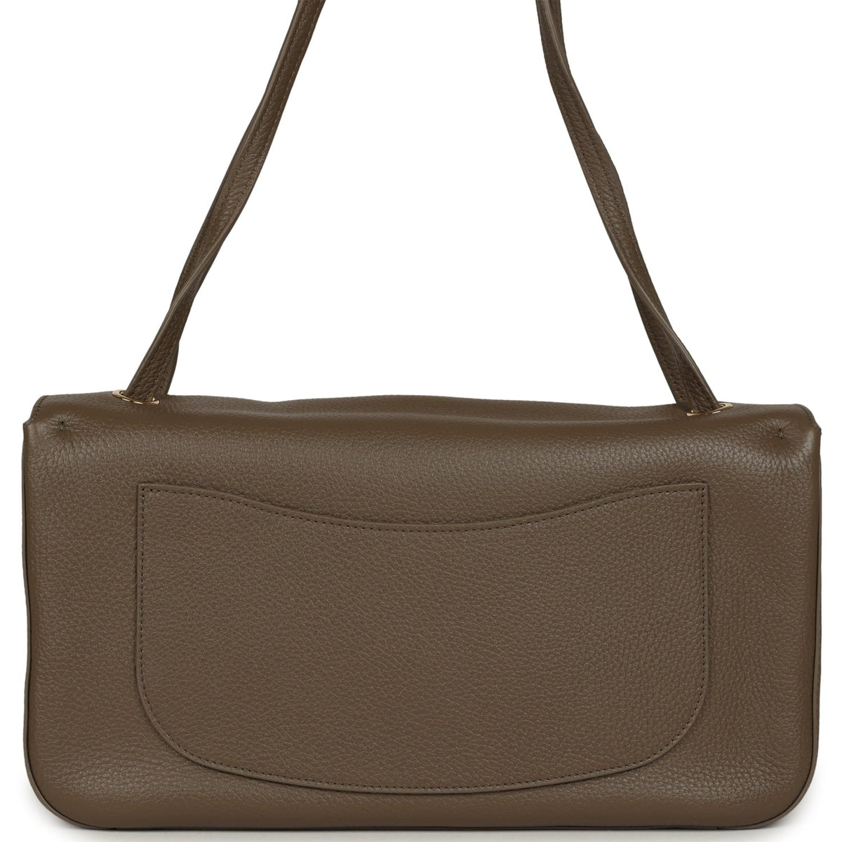 Chanel Maxi "Souplissimo" Small Flap Bag Brown Grained Calfskin Gold Hardware