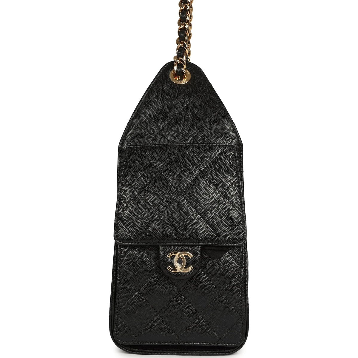 Chanel Small 25 Hobo Bag Black Caviar Gold Hardware
