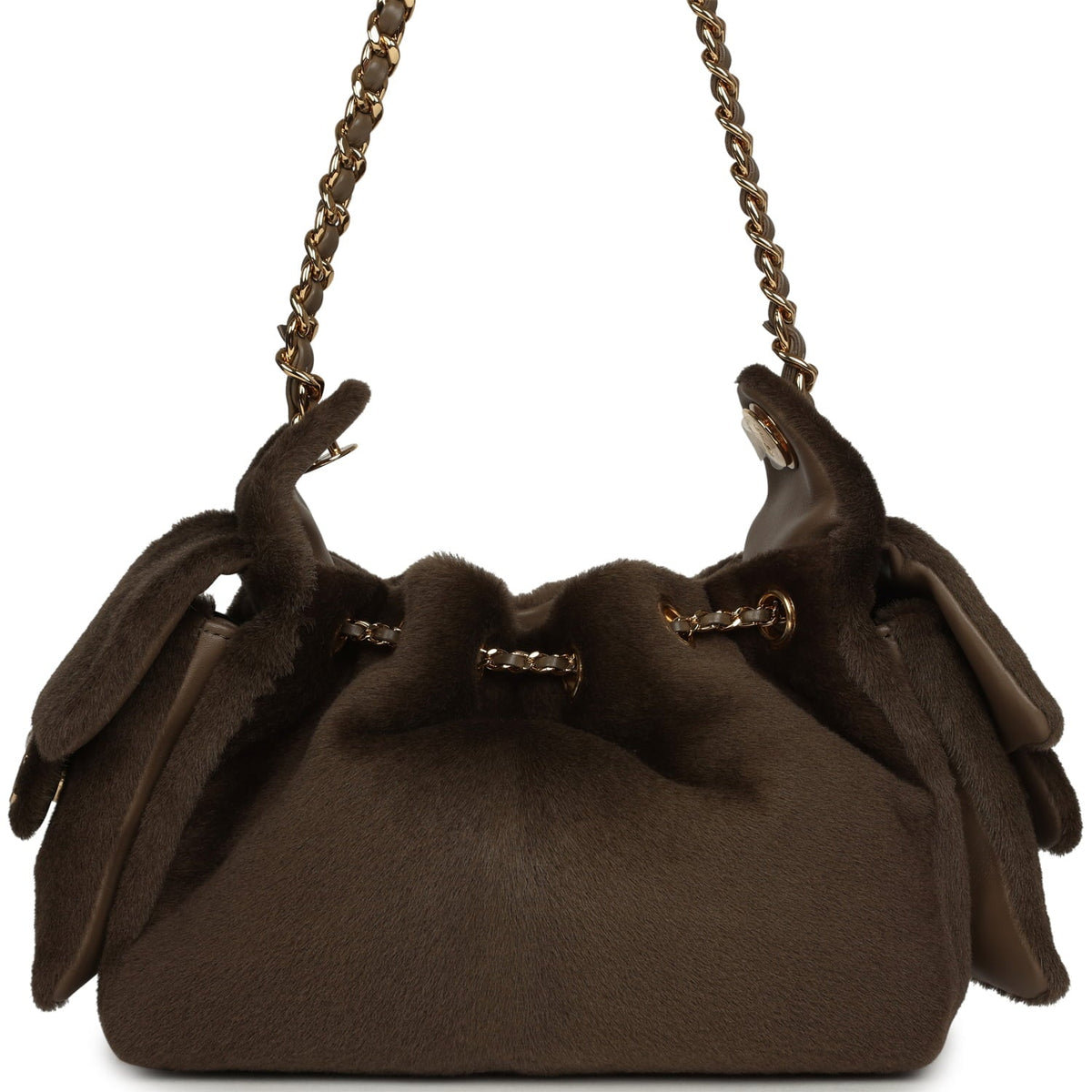 Chanel Mini 25 Hobo Bag Dark Khaki Pony Hair Gold Hardware