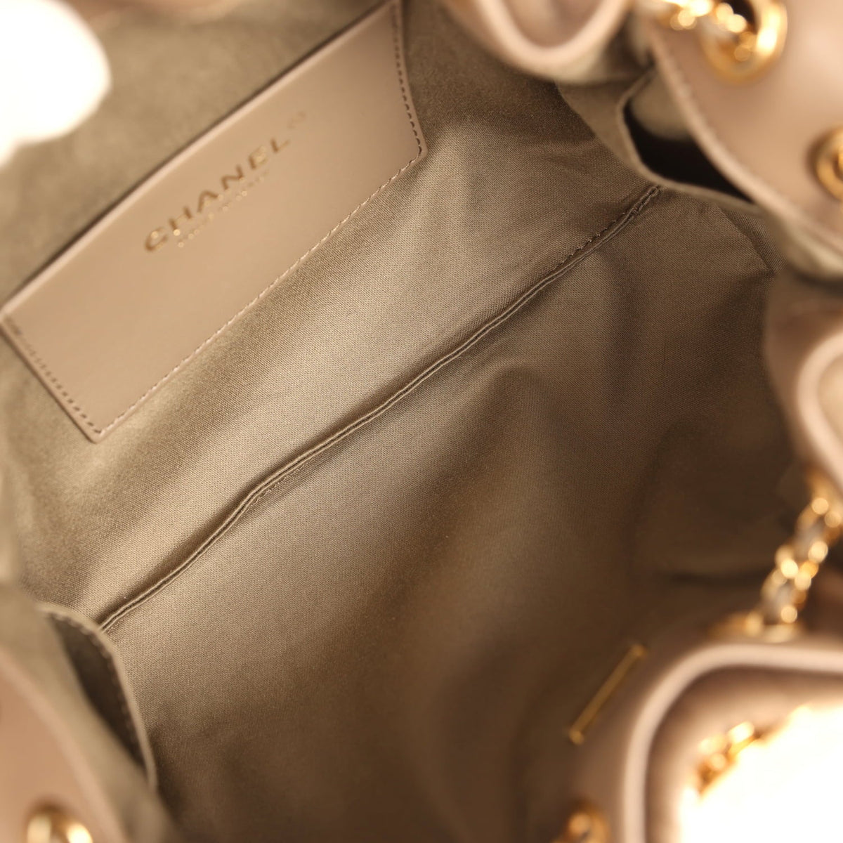 Chanel Mini 25 Hobo Bag Dark Khaki Pony Hair Gold Hardware