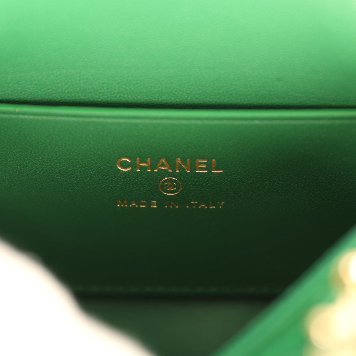 Chanel Mini Timeless Classic Barrel Bag with Chain Green Croc Embossed Calfskin Gold Hardware