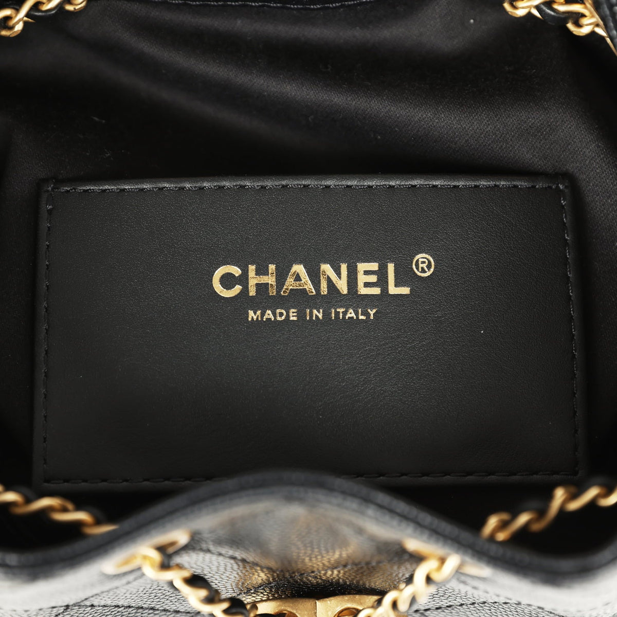 Pre-owned Chanel Mini 25 Hobo Bag Black Caviar Antique Gold Hardware