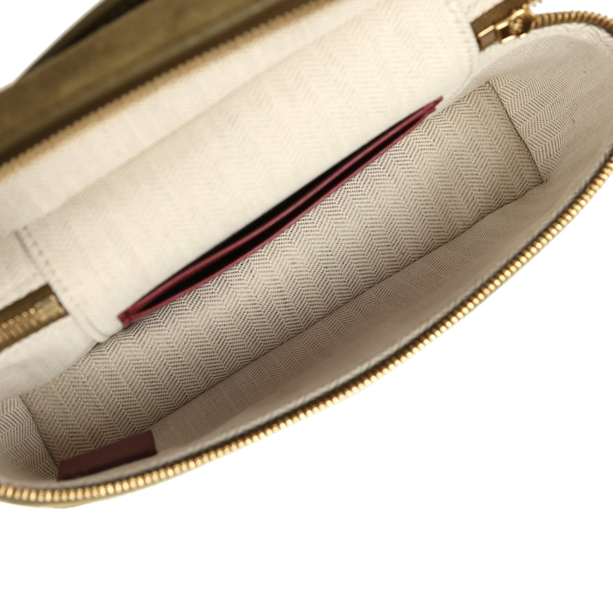 Chanel Top Handle Long Vanity Case with Chain Dark Khaki Suede Gold Hardware