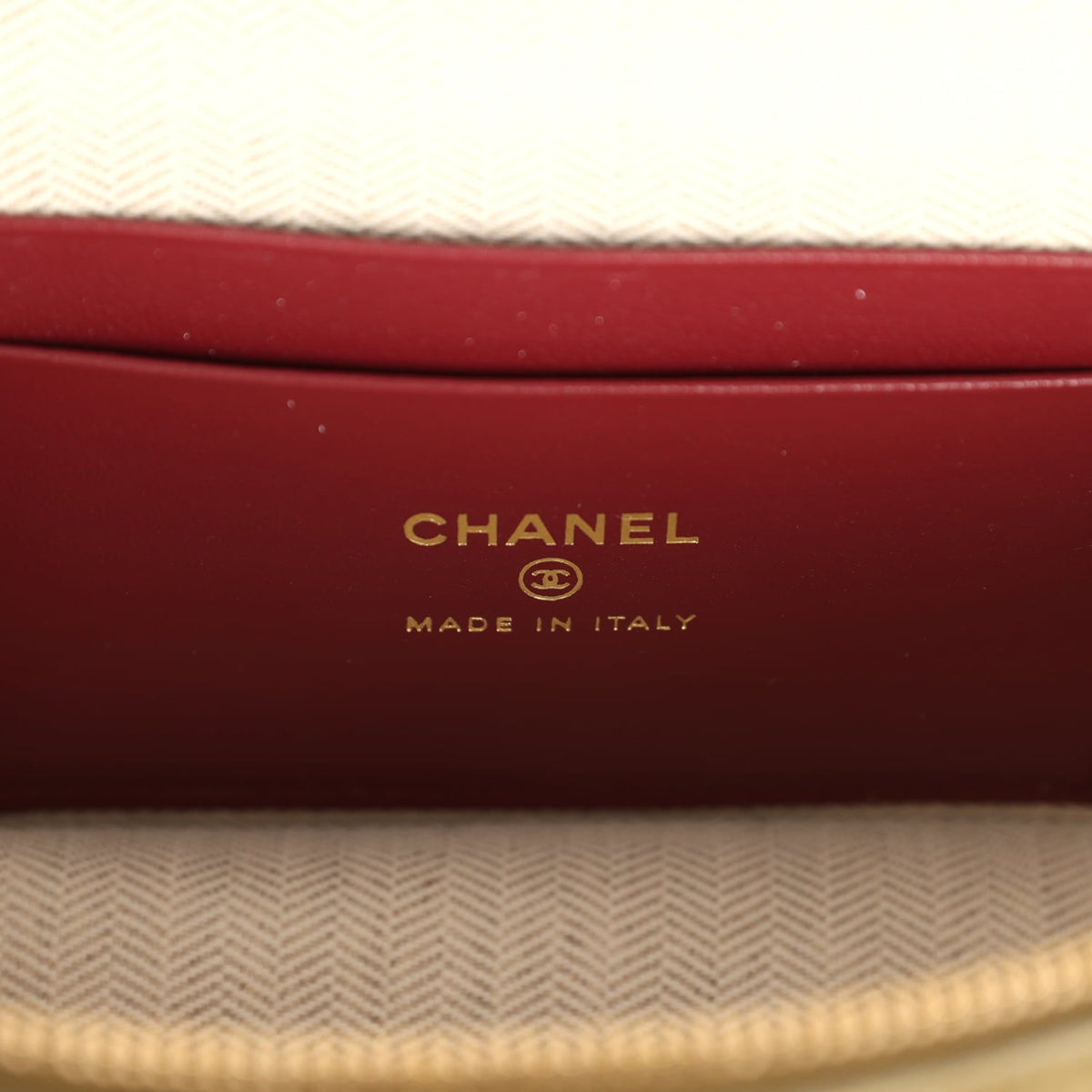Chanel Top Handle Long Vanity Case with Chain Dark Khaki Suede Gold Hardware