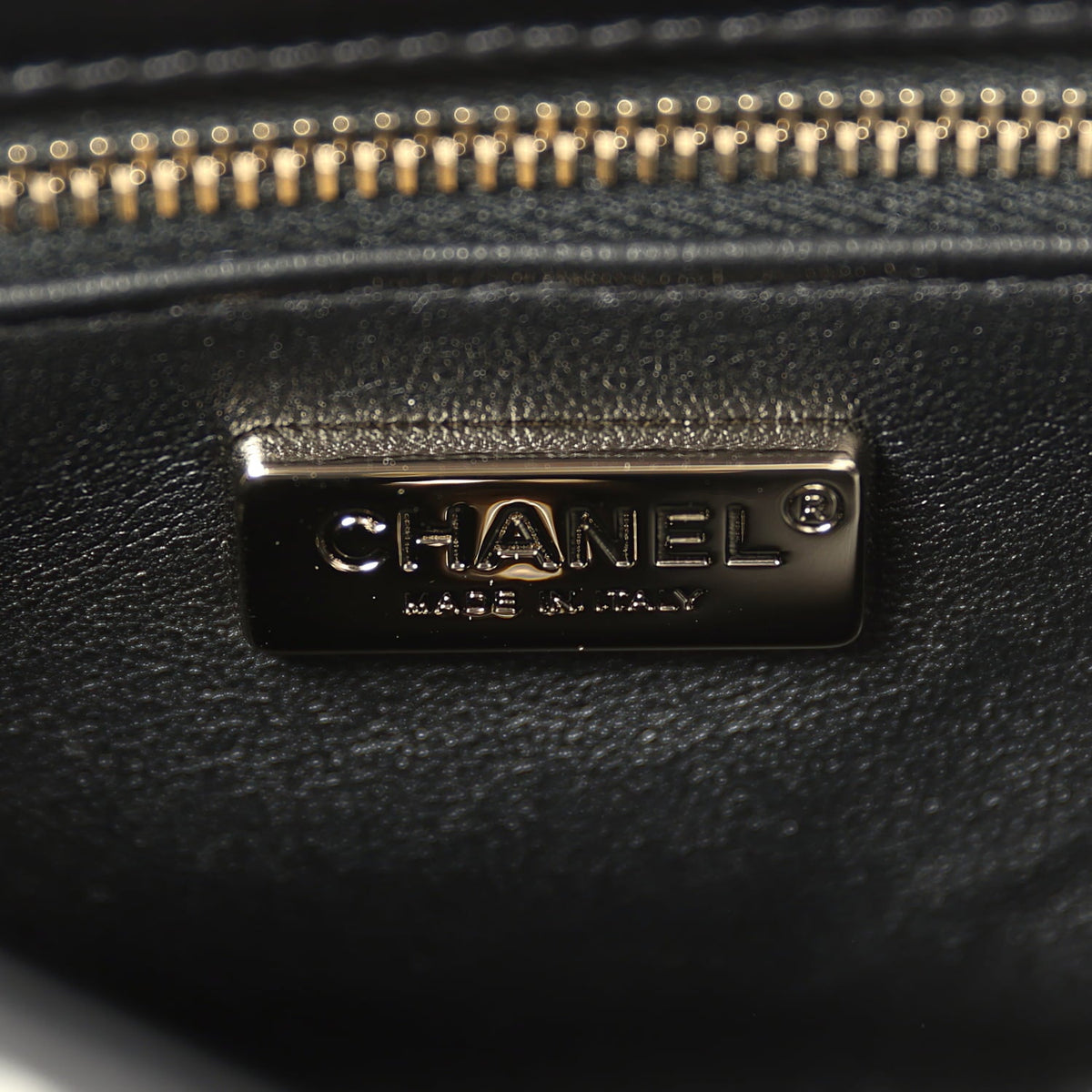 Chanel Mini Coco Handle Flap Bag Black, White Sequin, Beaded Light Gold Hardware