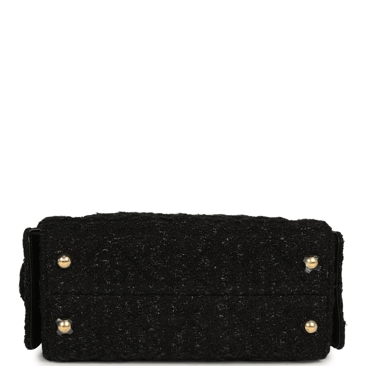 Chanel Mini 25 Hobo Bag Black Tweed Bouclé Gold Hardware