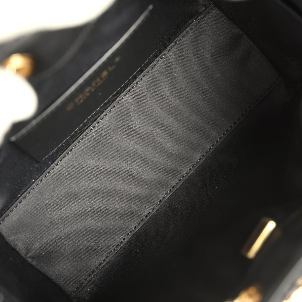 Chanel Mini 25 Hobo Bag Black Tweed Bouclé Gold Hardware