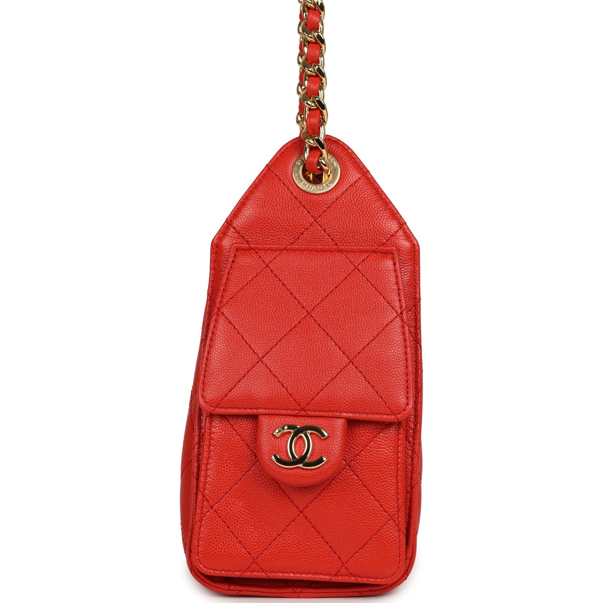 Chanel Mini 25 Hobo Bag Red Caviar Gold Hardware
