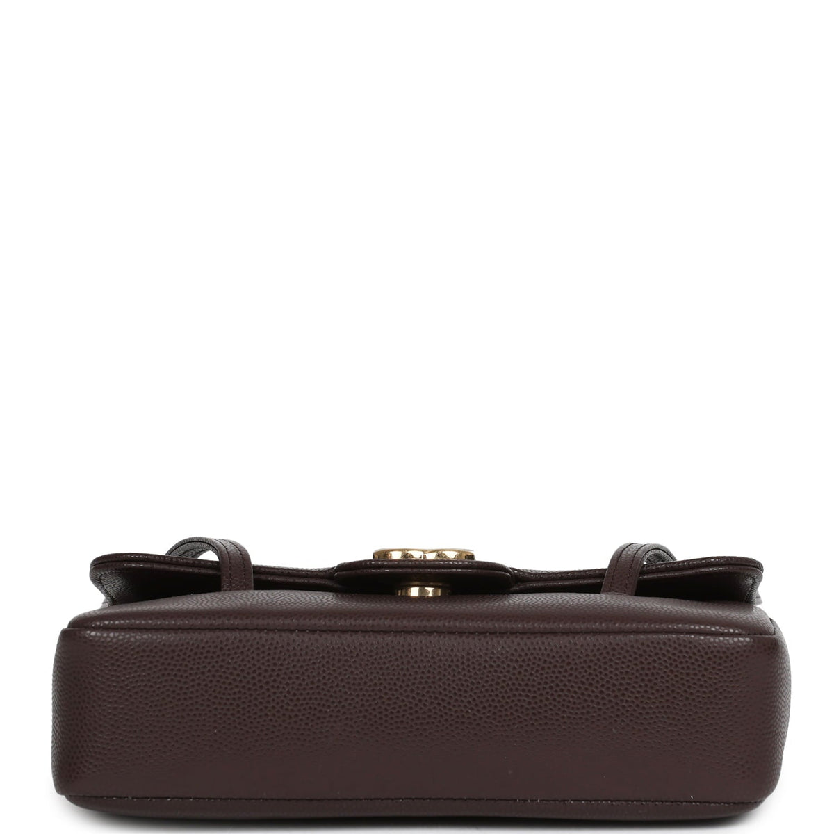 Chanel Mini Preppy Coco Clutch with Straps Dark Brown Shiny Caviar Brushed Gold Hardware