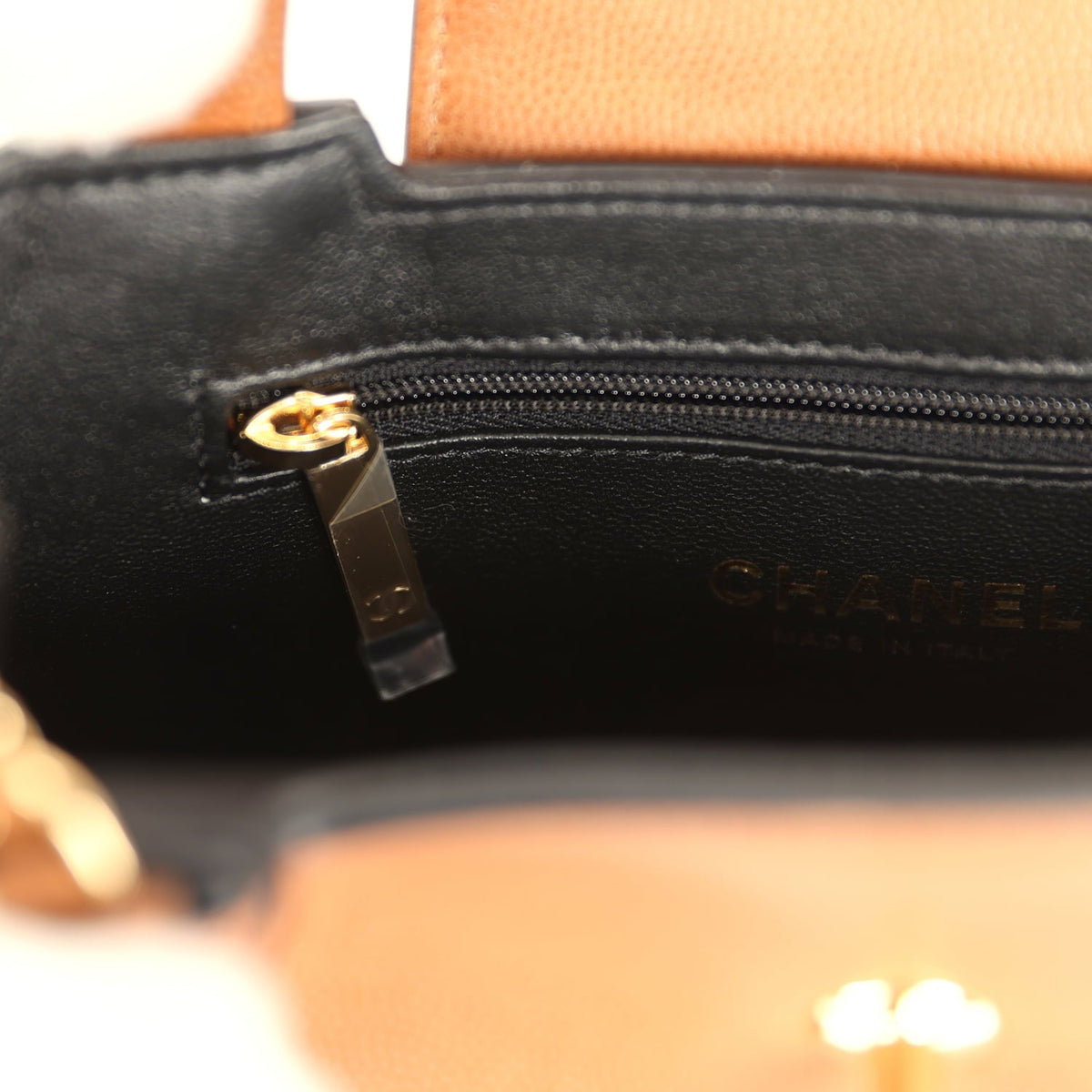 Chanel Small Kelly Shopper Camel Caviar Gold Hardware