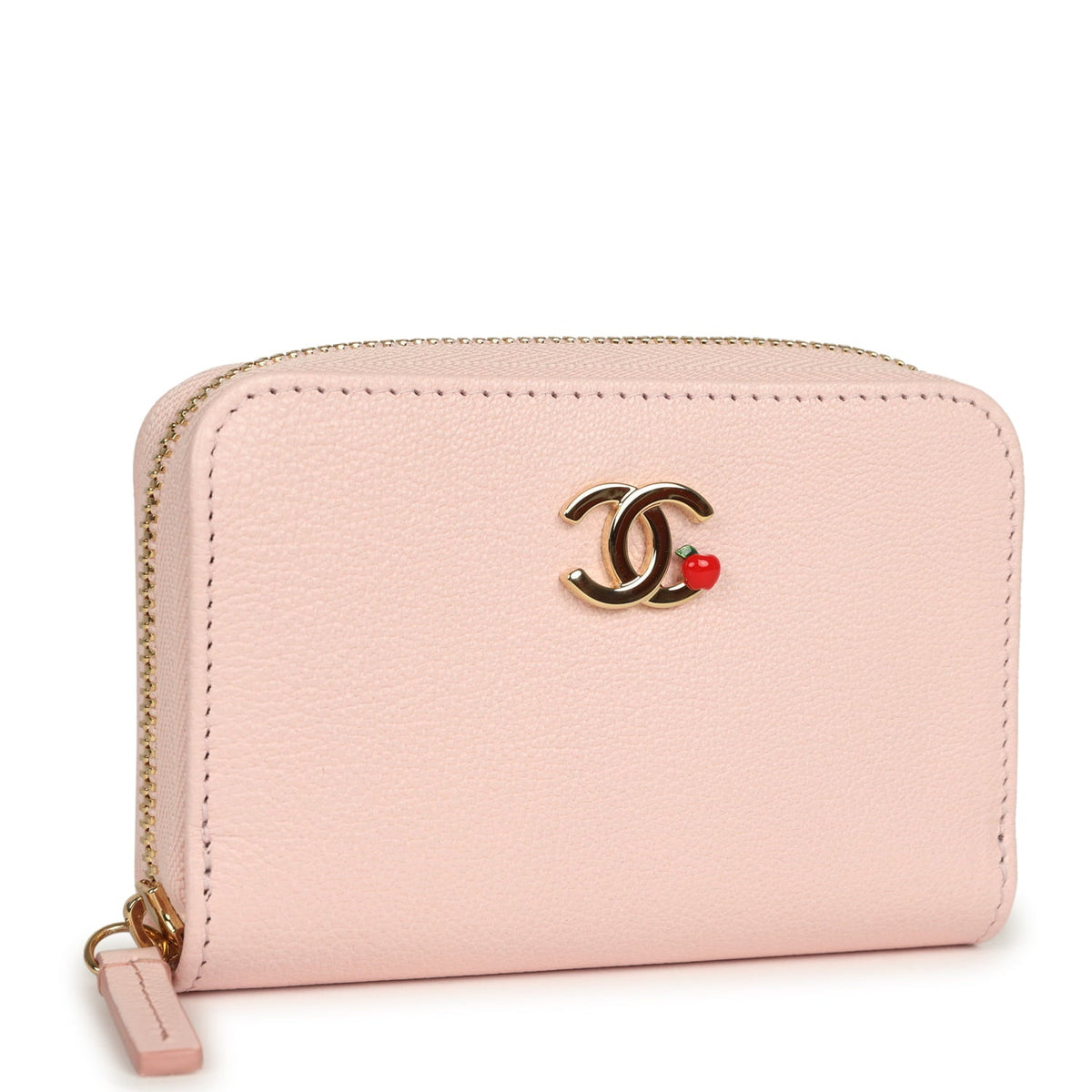 Chanel "Lucky Park" Coin Wallet Light Pink Grained Goatskin Gold Hardware