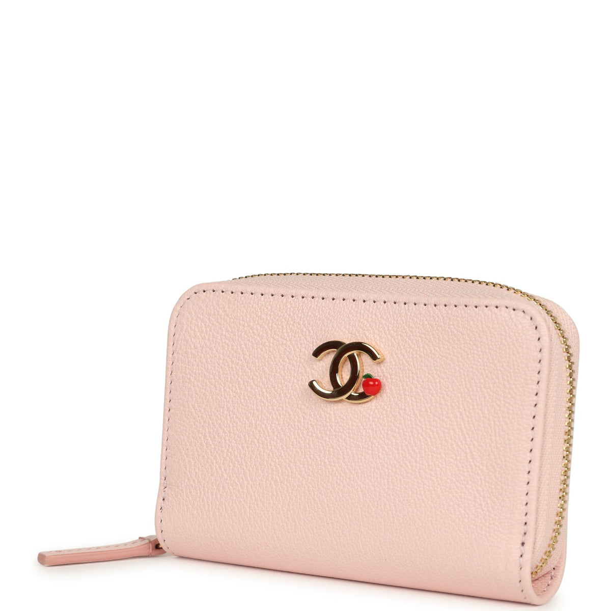 Chanel "Lucky Park" Coin Wallet Light Pink Grained Goatskin Gold Hardware