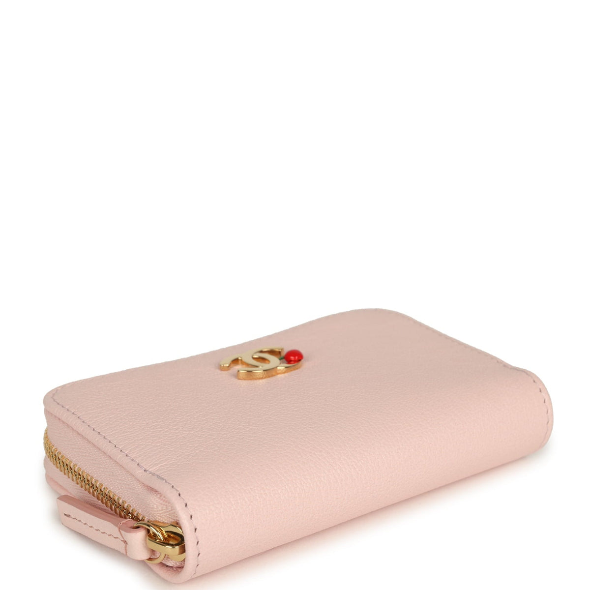 Chanel "Lucky Park" Coin Wallet Light Pink Grained Goatskin Gold Hardware