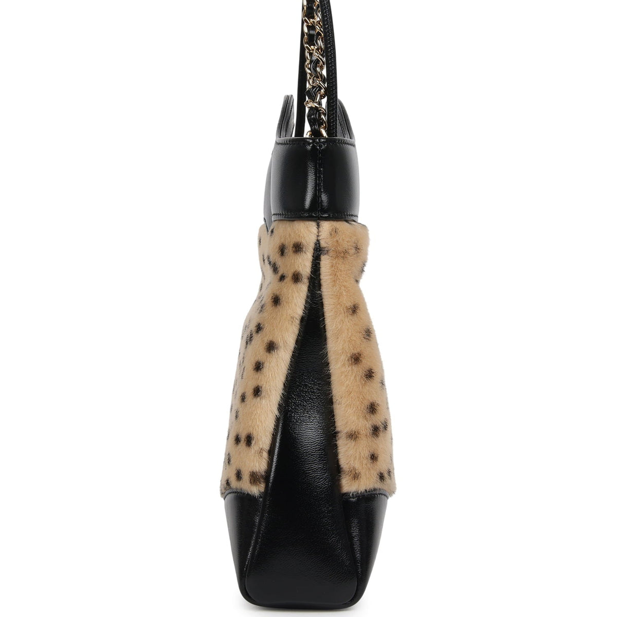 Chanel Mini "Cheetah Print" 31 Shopper Beige Calf Hair, Black Shiny Lambskin Gold Hardware