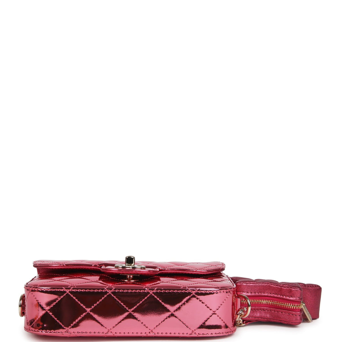 Chanel Mini Flap Bag and Star Coin Purse Pink Mirror Calfskin, Metallic Calfskin Light Gold Hardware