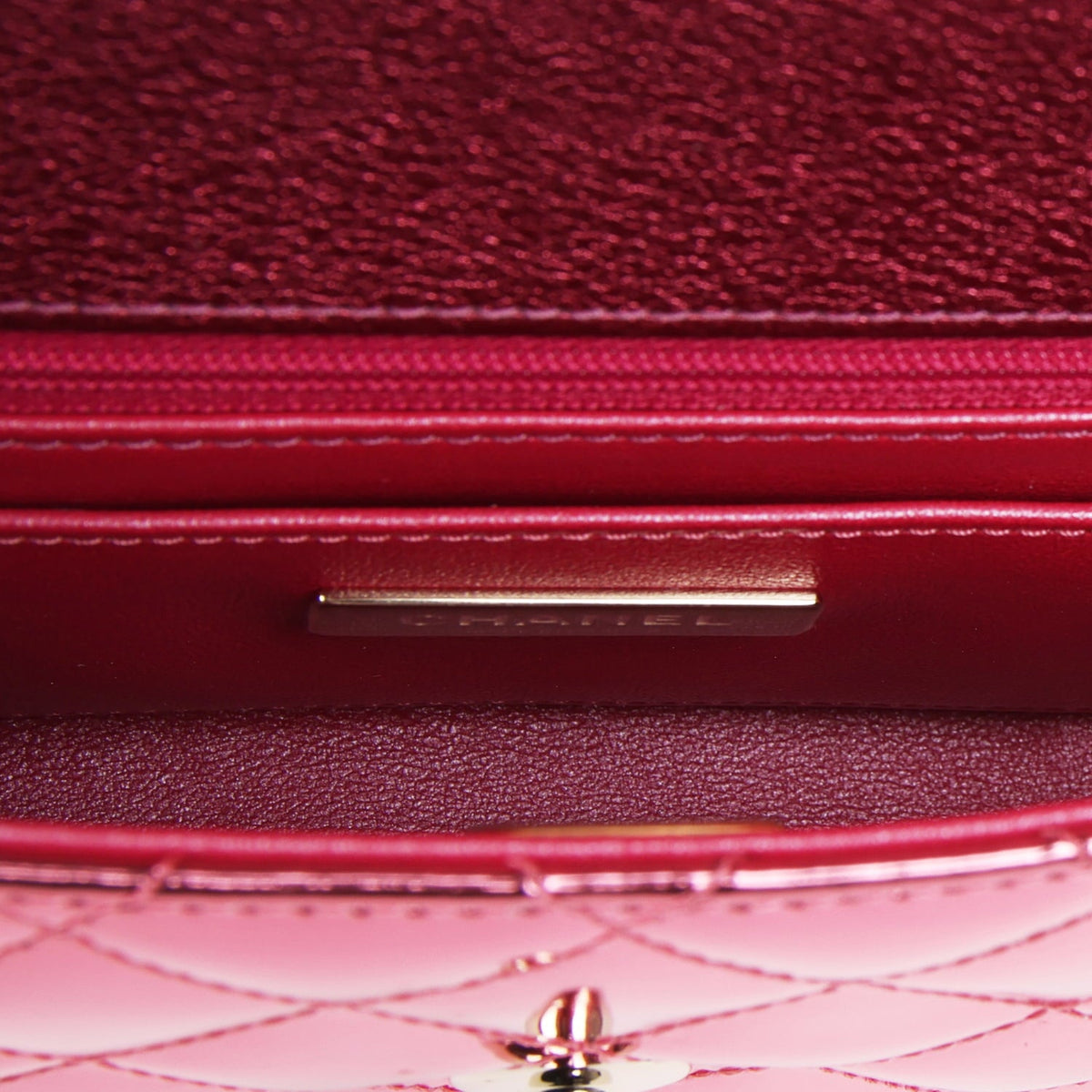Chanel Mini Flap Bag and Star Coin Purse Pink Mirror Calfskin, Metallic Calfskin Light Gold Hardware