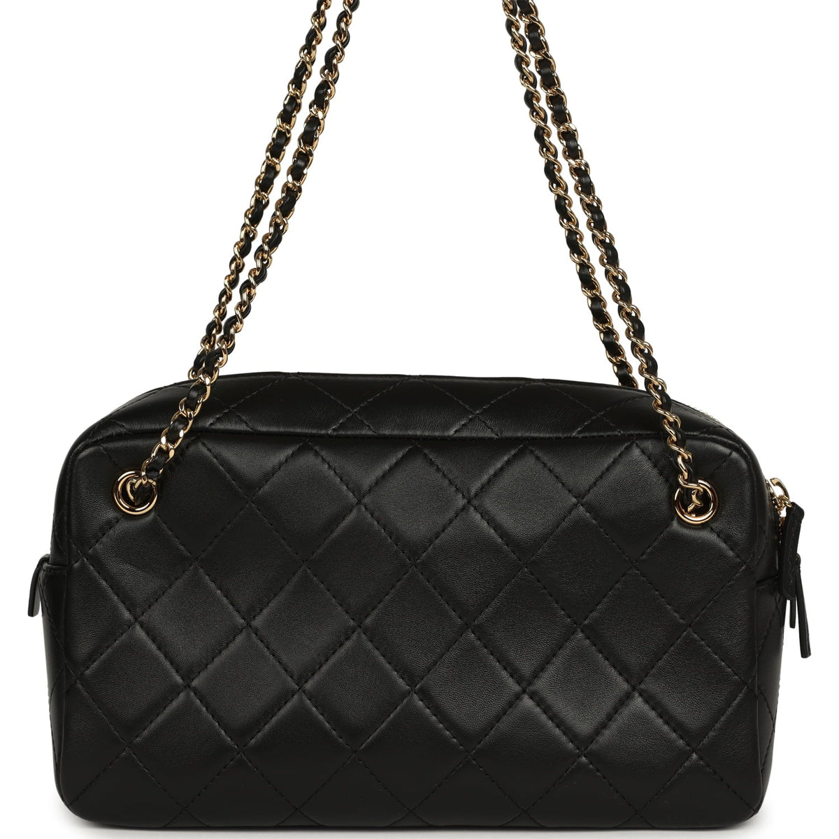 Chanel Small "Camerissimo" Camera Case Black Lambskin Gold Hardware
