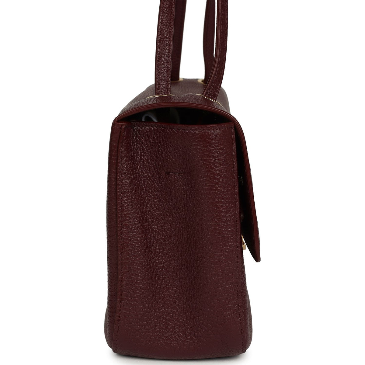 Chanel Maxi "Souplissimo" Small Flap Bag Dark Burgundy Grained Calfskin Gold Hardware