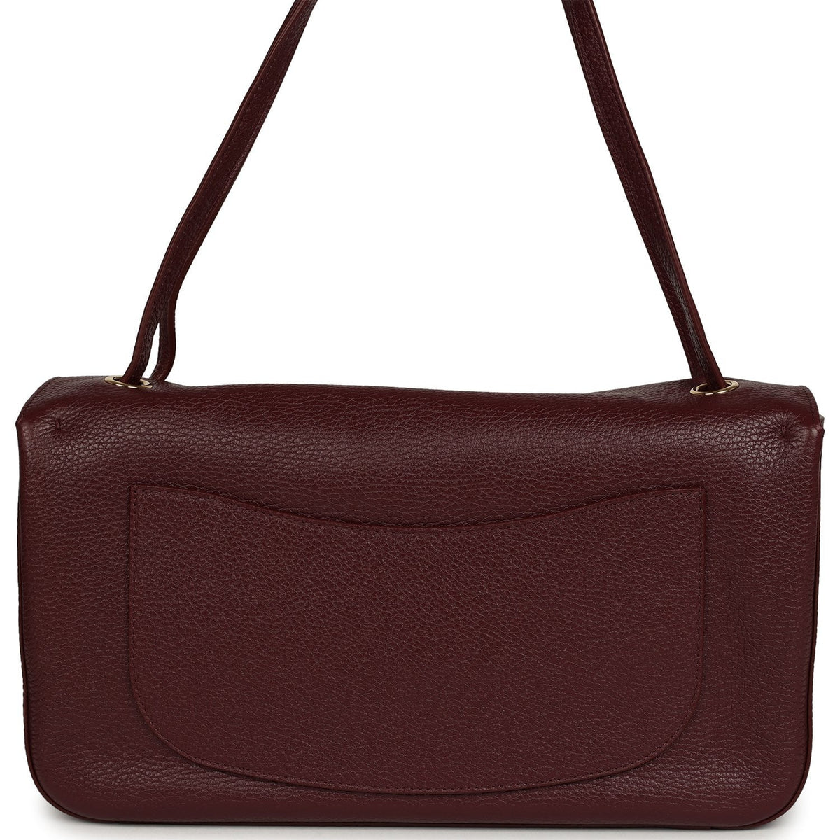Chanel Maxi "Souplissimo" Small Flap Bag Dark Burgundy Grained Calfskin Gold Hardware