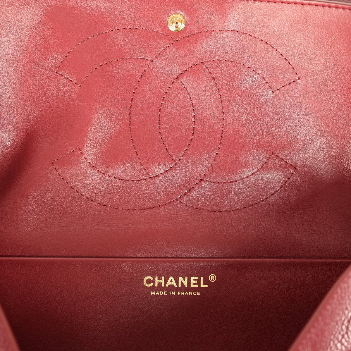 Chanel Maxi "Souplissimo" Small Flap Bag Dark Burgundy Grained Calfskin Gold Hardware