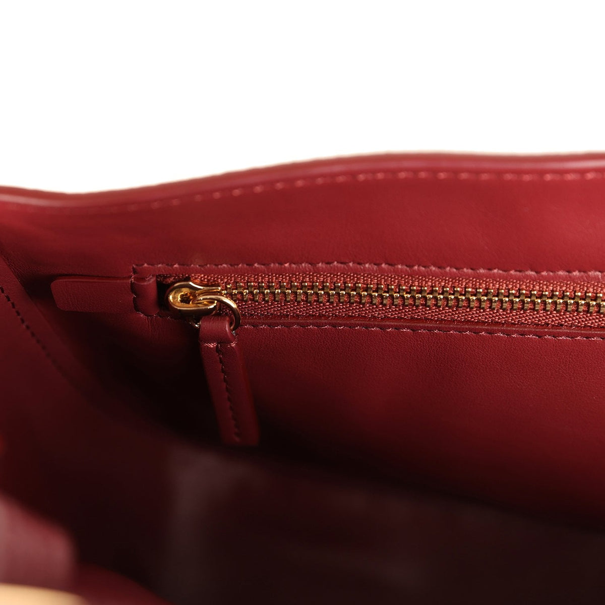 Chanel Maxi "Souplissimo" Small Flap Bag Dark Burgundy Grained Calfskin Gold Hardware