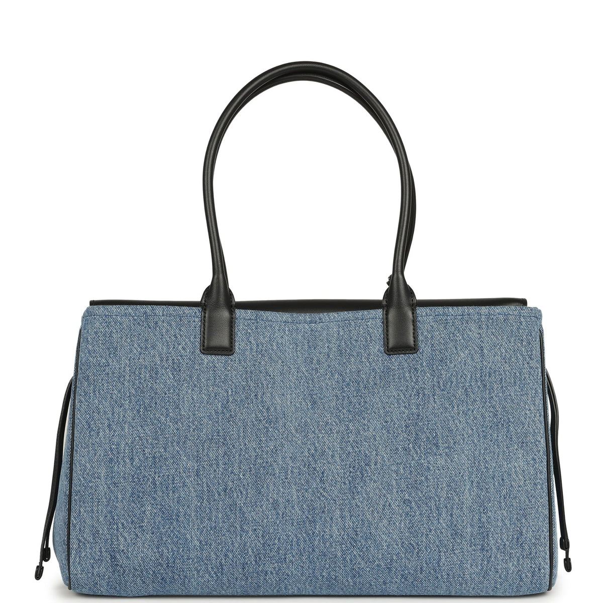 Chanel Large "Urban Essential" East West Shopping Tote Blue Denim, Black Caviar Gold Hardware