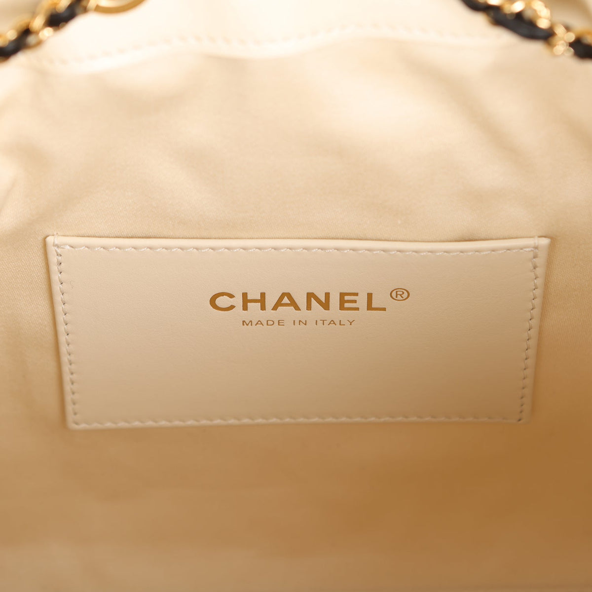 Chanel Small 25 Hobo Bag Ecru Canvas and Black Calfskin Gold Hardware