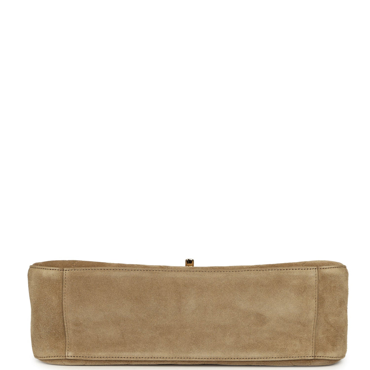 Chanel Maxi "Souplissimo" Small Flap Bag Dark Beige Suede Gold Hardware