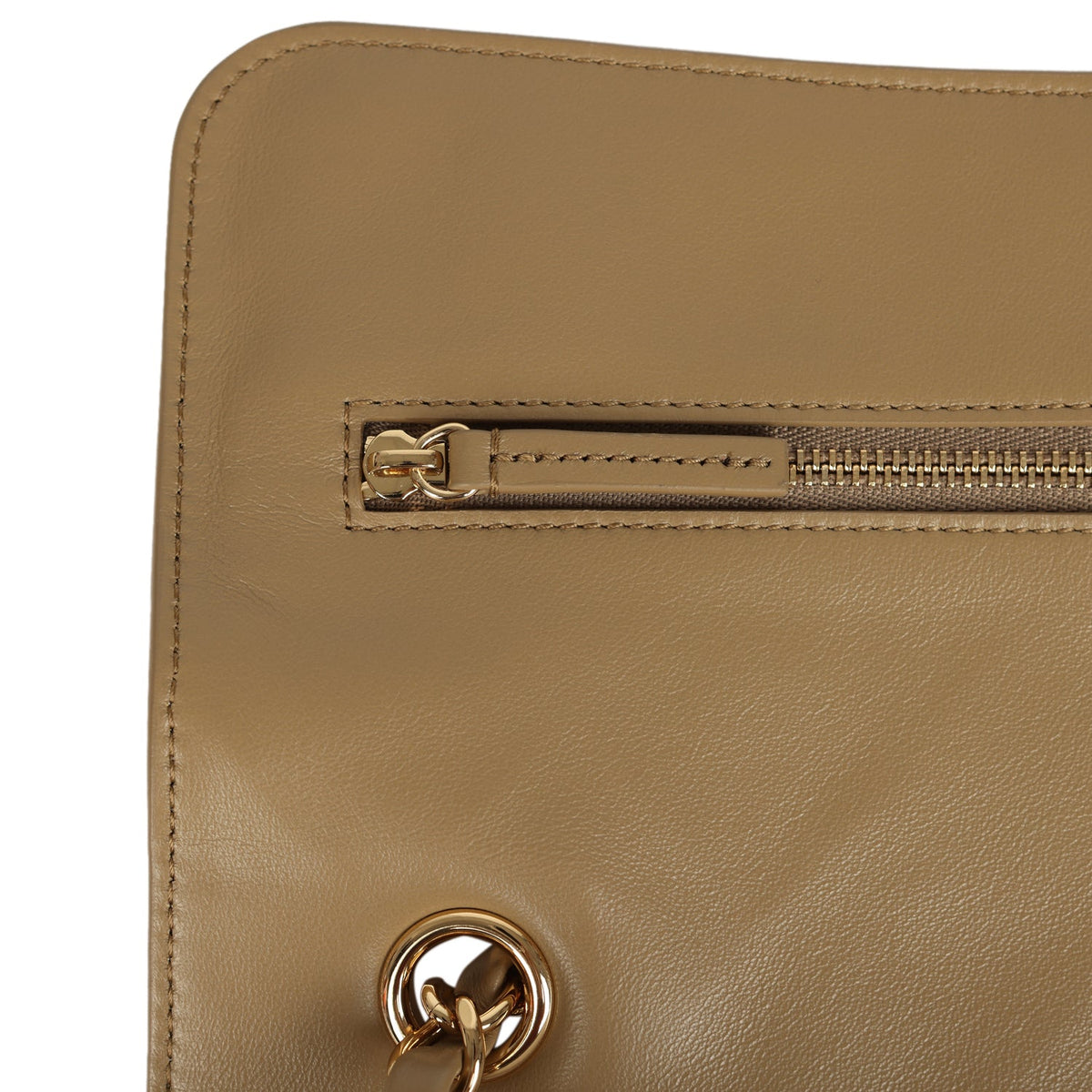 Chanel Maxi "Souplissimo" Small Flap Bag Dark Beige Suede Gold Hardware