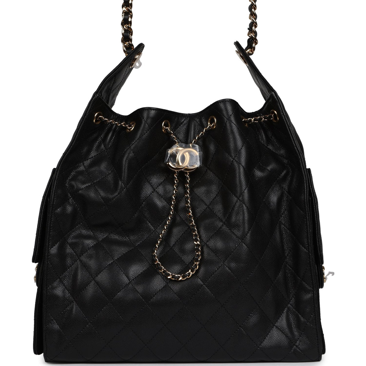 Chanel Medium 25 Hobo Bag Black Caviar Gold Hardware