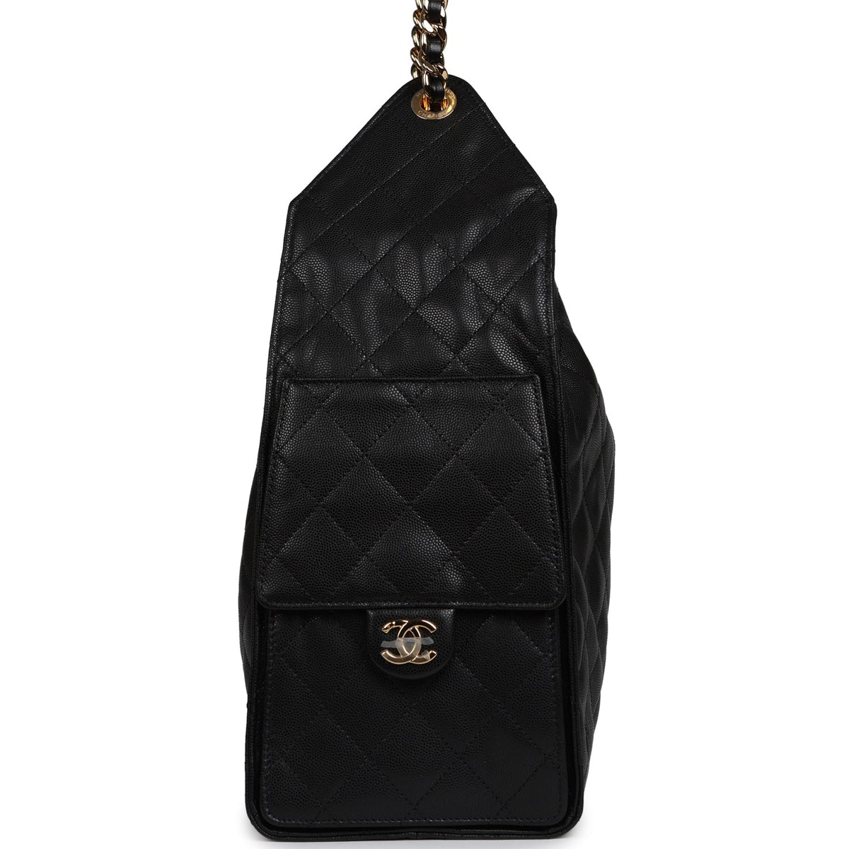 Chanel Medium 25 Hobo Bag Black Caviar Gold Hardware