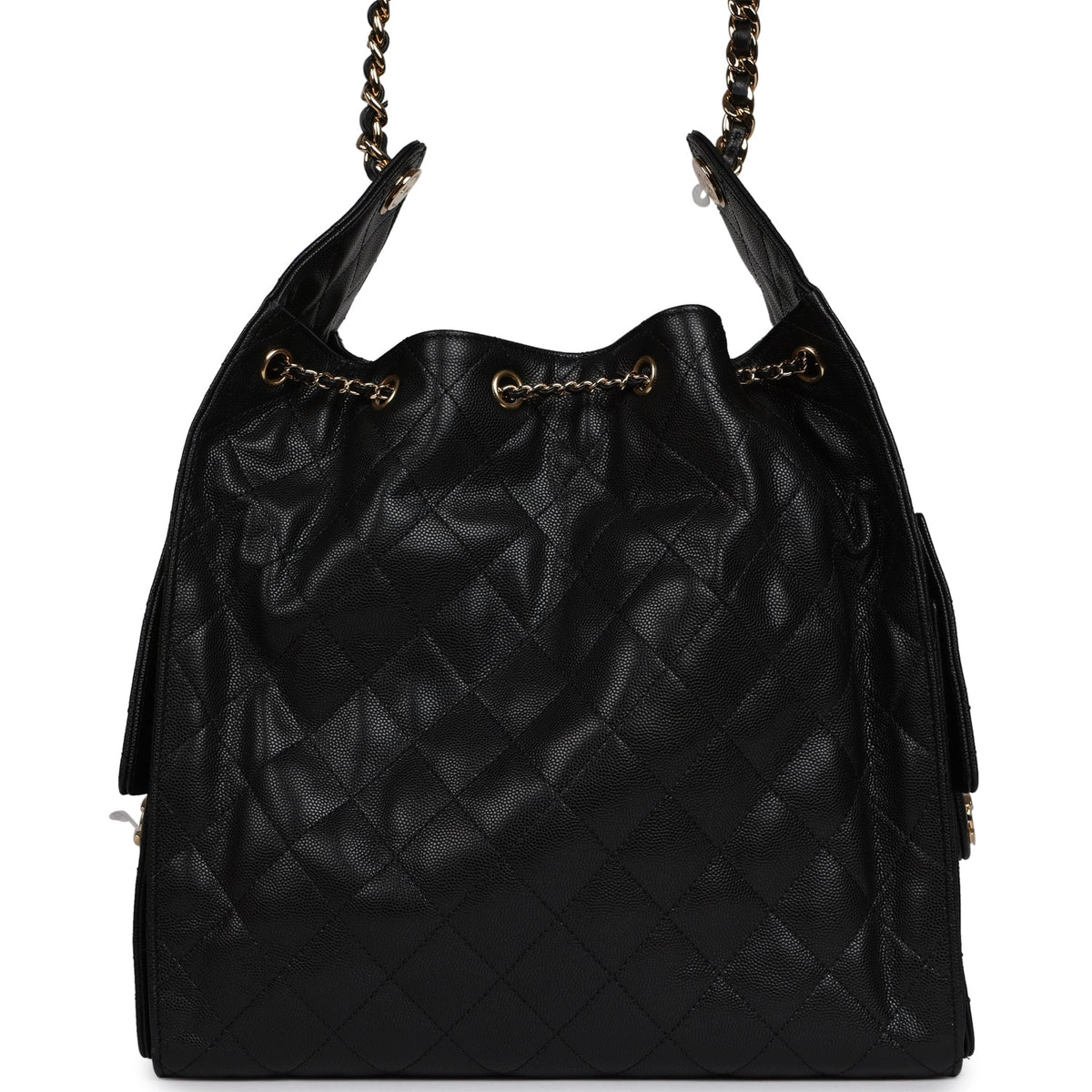 Chanel Medium 25 Hobo Bag Black Caviar Gold Hardware