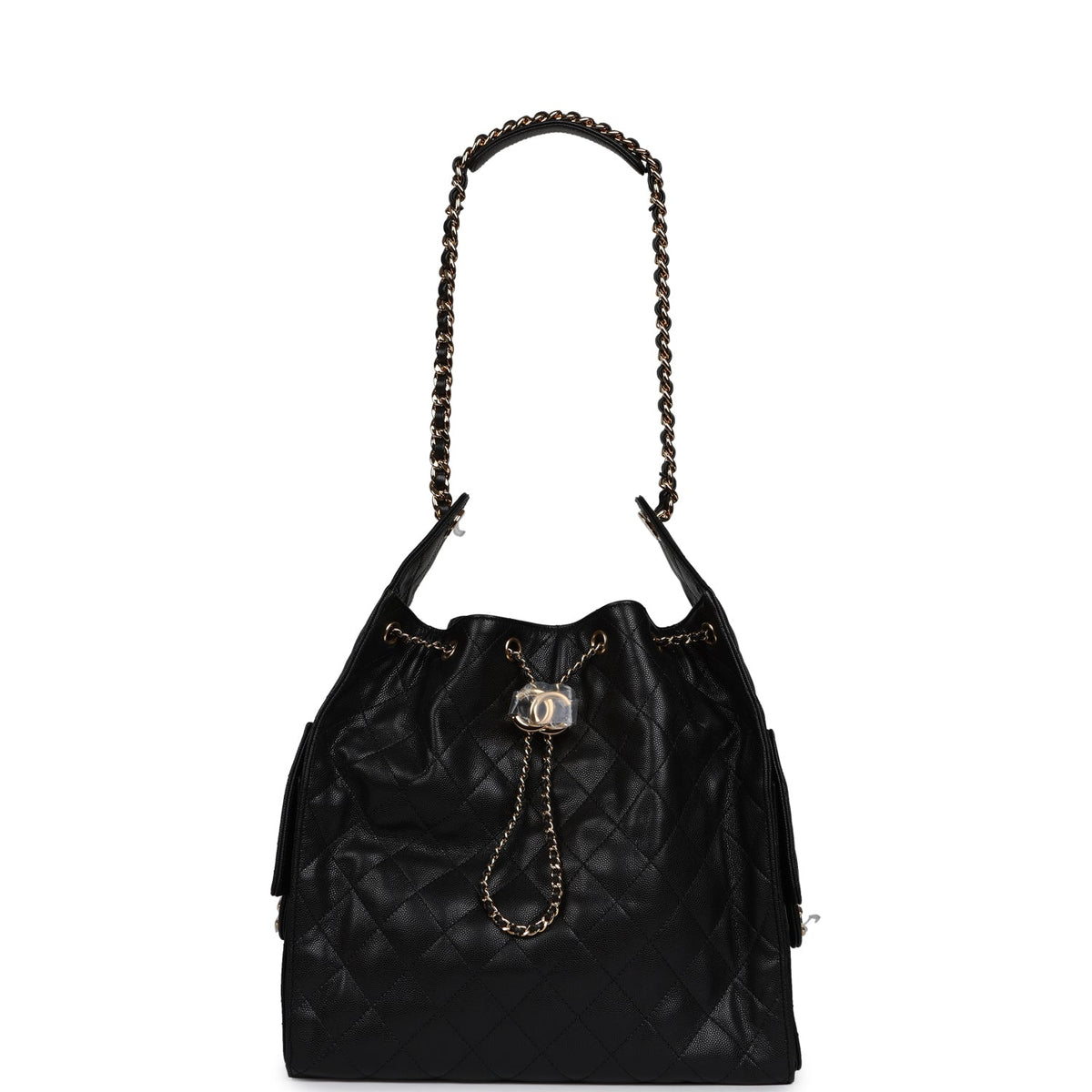 Chanel Medium 25 Hobo Bag Black Caviar Gold Hardware
