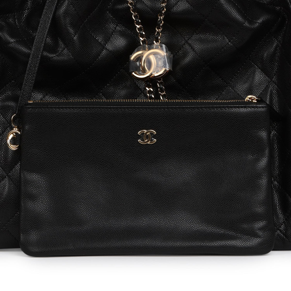 Chanel Medium 25 Hobo Bag Black Caviar Gold Hardware