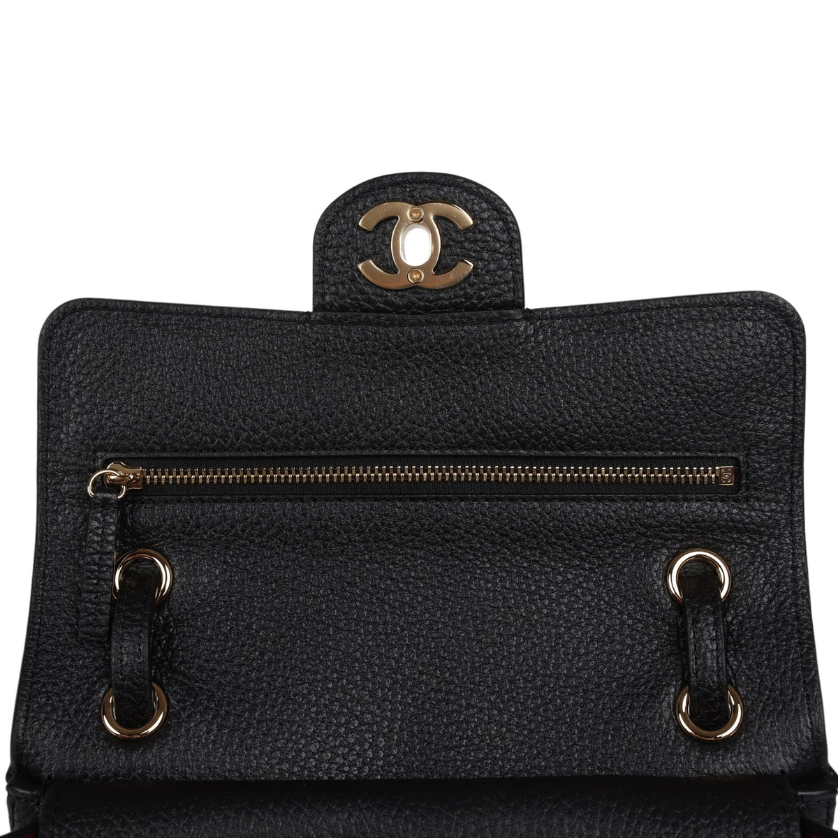 Chanel Mini "Souplissimo" Flap Bag Black Grained Calfskin Gold Hardware